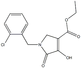 1-(2-Chlorobenzyl)-2,5-dihydro-4-hydroxy-5-oxo-1H-pyrrole-3-carboxylic acid ethyl ester Structure