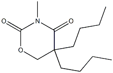5,6-Dihydro-5,5-dibutyl-3-methyl-2H-1,3-oxazine-2,4(3H)-dione Structure