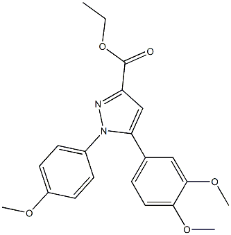 1-(4-Methoxyphenyl)-5-(3-methoxy-4-methoxyphenyl)-1H-pyrazole-3-carboxylic acid ethyl ester Structure