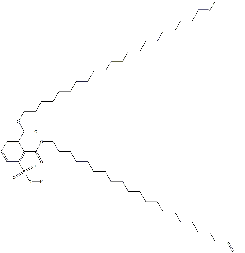 3-(Potassiosulfo)phthalic acid di(21-tricosenyl) ester Structure