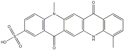 5,7,12,14-Tetrahydro-5,11-dimethyl-7,14-dioxoquino[2,3-b]acridine-2-sulfonic acid Structure