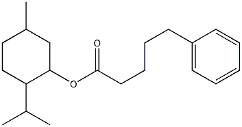 5-Phenylpentanoic acid 2-isopropyl-5-methyl-cyclohexan-1-yl ester 구조식 이미지
