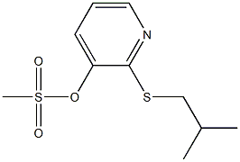 Methanesulfonic acid 2-(2-methylpropylthio)-3-pyridinyl ester 구조식 이미지