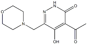 4-Acetyl-5-hydroxy-6-morpholinomethylpyridazin-3(2H)-one Structure