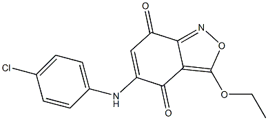 3-Ethoxy-5-(4-chlorophenylamino)-2,1-benzisoxazole-4,7-dione Structure