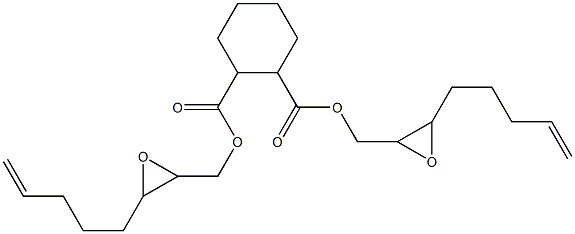 Cyclohexane-1,2-dicarboxylic acid bis(2,3-epoxy-7-octen-1-yl) ester Structure