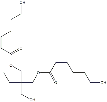 Bis(6-hydroxyhexanoic acid)2-ethyl-2-(hydroxymethyl)-1,3-propanediyl ester 구조식 이미지