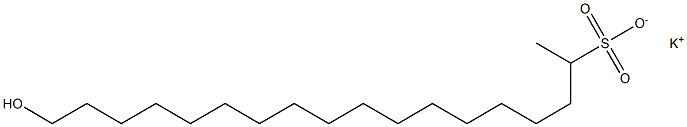 18-Hydroxyoctadecane-2-sulfonic acid potassium salt 구조식 이미지