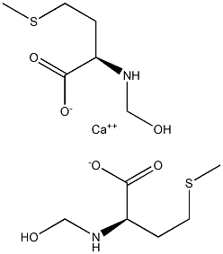 Bis[(R)-2-[(hydroxymethyl)amino]-4-(methylthio)butanoic acid]calcium salt Structure