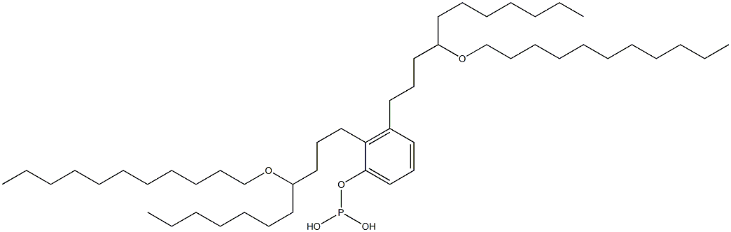 Phosphorous acid bis[4-(undecyloxy)undecyl]phenyl ester Structure