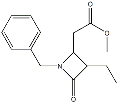 [1-Benzyl-4-oxo-3-ethylazetidin-2-yl]acetic acid methyl ester 구조식 이미지