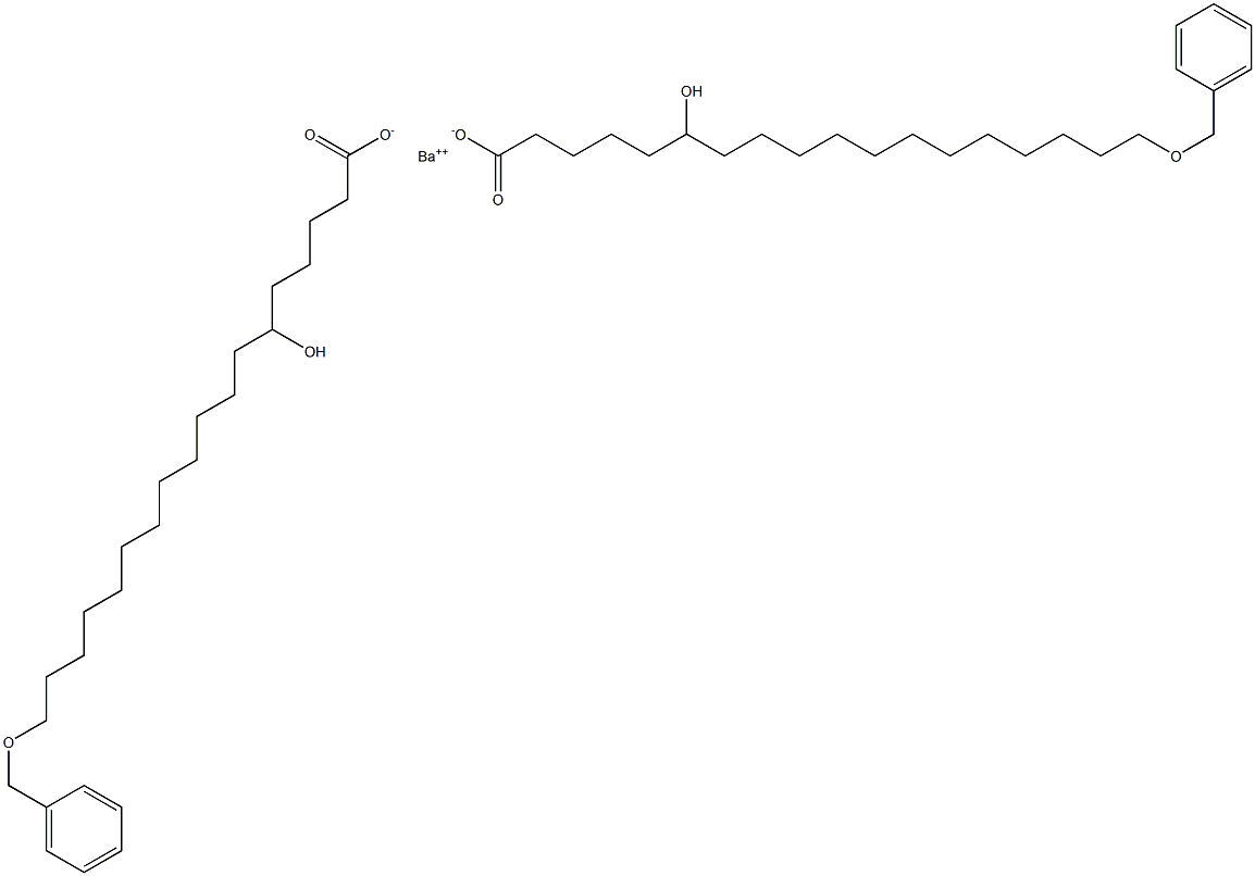 Bis(18-benzyloxy-6-hydroxystearic acid)barium salt Structure