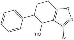 3-Bromo-4,5,6,7-tetrahydro-5-phenyl-1,2-benzisoxazol-4-ol 구조식 이미지