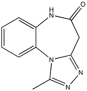 1-Methyl-4H-[1,2,4]triazolo[4,3-a][1,5]benzodiazepin-5(6H)-one 구조식 이미지