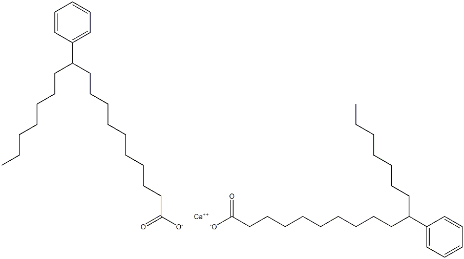 Bis(11-phenylstearic acid)calcium salt Structure