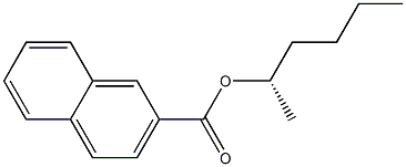 [S,(+)]-2-Hexanol 2-naphthoate 구조식 이미지