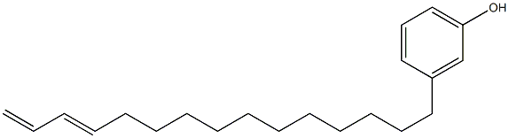 3-(12,14-Pentadecadienyl)phenol 구조식 이미지