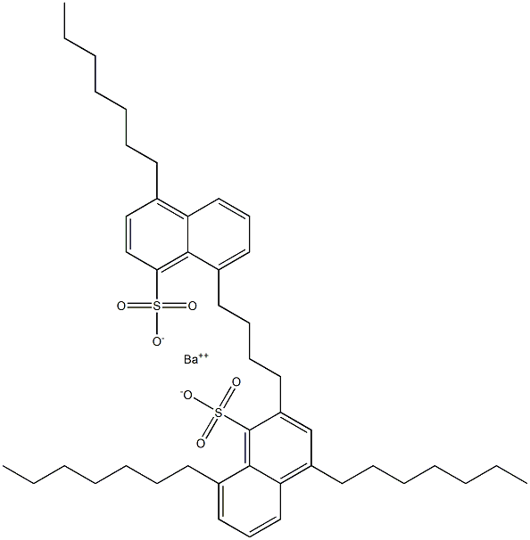 Bis(4,8-diheptyl-1-naphthalenesulfonic acid)barium salt Structure