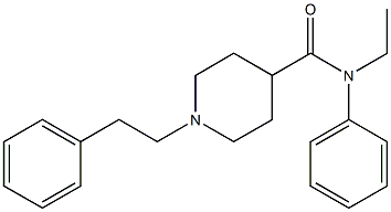 N-Ethyl-N-phenyl-1-(2-phenylethyl)piperidine-4-carboxamide Structure