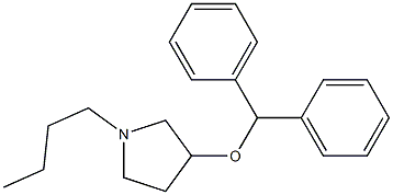 1-Butyl-3-diphenylmethoxypyrrolidine Structure