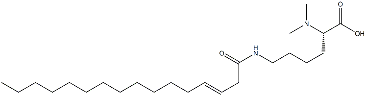 N6-(3-Hexadecenoyl)-N2,N2-dimethyllysine Structure