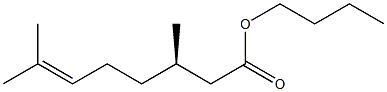 [R,(+)]-3,7-Dimethyl-6-octenoic acid butyl ester Structure