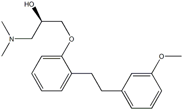 (2R)-3-Dimethylamino-1-[2-(3-methoxyphenethyl)phenoxy]-2-propanol Structure