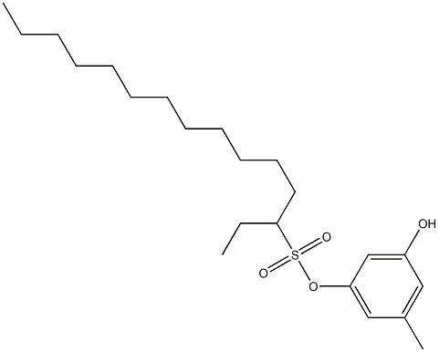 3-Pentadecanesulfonic acid 3-hydroxy-5-methylphenyl ester Structure