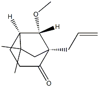 (1S,5R,8S)-8-Methoxy-6,6-dimethyl-1-(2-propenyl)bicyclo[3.2.1]octan-2-one Structure