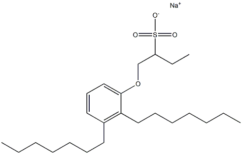 1-(2,3-Diheptylphenoxy)butane-2-sulfonic acid sodium salt 구조식 이미지