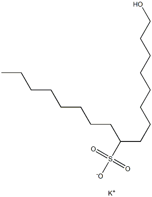 1-Hydroxyheptadecane-9-sulfonic acid potassium salt 구조식 이미지