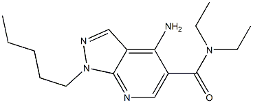 1-Pentyl-4-amino-N,N-diethyl-1H-pyrazolo[3,4-b]pyridine-5-carboxamide 구조식 이미지