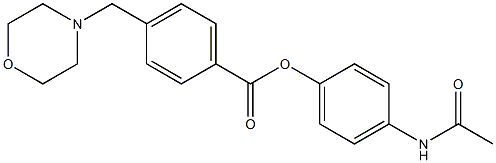 4-(Morpholinomethyl)benzoic acid 4-(acetylamino)phenyl ester 구조식 이미지