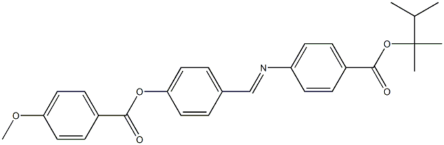 4-[4-(4-Methoxybenzoyloxy)benzylideneamino]benzoic acid (1,1,2-trimethylpropyl) ester 구조식 이미지