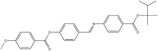 4-[4-(4-Methoxybenzoyloxy)benzylideneamino]benzoic acid (1,1,2-trimethylpropyl) ester Structure