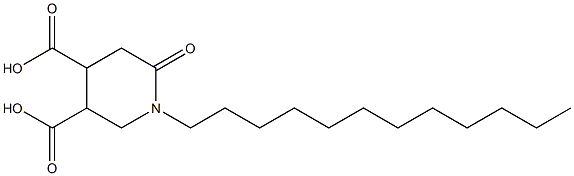1-Lauryl-6-oxopiperidine-3,4-dicarboxylic acid 구조식 이미지