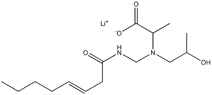 2-[N-(2-Hydroxypropyl)-N-(3-octenoylaminomethyl)amino]propionic acid lithium salt 구조식 이미지