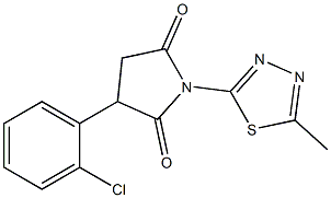 1-(5-Methyl-1,3,4-thiadiazol-2-yl)-3-(2-chlorophenyl)pyrrolidine-2,5-dione Structure