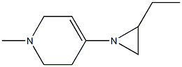 1,2,5,6-Tetrahydro-4-(2-ethyl-1-aziridinyl)-1-methylpyridine 구조식 이미지