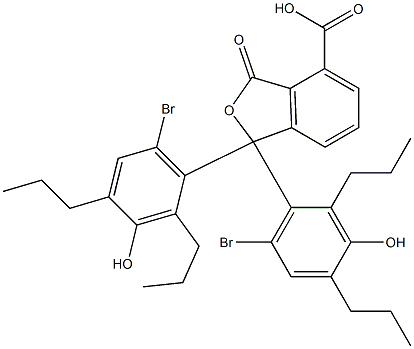 1,1-Bis(6-bromo-3-hydroxy-2,4-dipropylphenyl)-1,3-dihydro-3-oxoisobenzofuran-4-carboxylic acid Structure