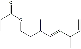 Propionic acid 3,6-dimethyl-4,7-octadienyl ester 구조식 이미지