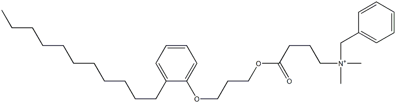 N,N-Dimethyl-N-benzyl-N-[3-[[3-(2-undecylphenyloxy)propyl]oxycarbonyl]propyl]aminium 구조식 이미지