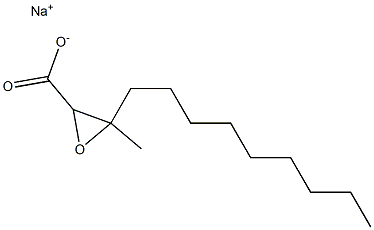 3-Nonyl-3-methyloxirane-2-carboxylic acid sodium salt 구조식 이미지