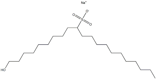 1-Hydroxyhenicosane-10-sulfonic acid sodium salt 구조식 이미지