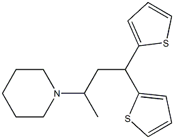 1,1-Bis(2-thienyl)-3-piperidinobutane Structure