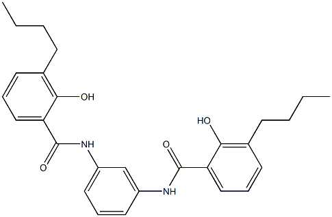 N,N'-Bis(3-butylsalicyloyl)-m-phenylenediamine Structure