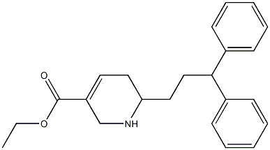1,2,5,6-Tetrahydro-6-(3,3-diphenylpropyl)pyridine-3-carboxylic acid ethyl ester 구조식 이미지