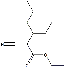 2-Cyano-3-ethylhexanoic acid ethyl ester 구조식 이미지