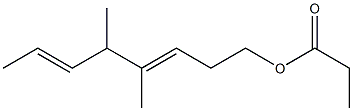 Propionic acid 4,5-dimethyl-3,6-octadienyl ester Structure