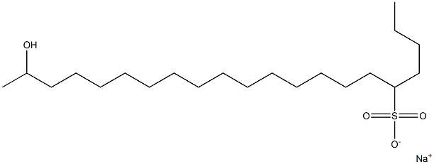 20-Hydroxyhenicosane-5-sulfonic acid sodium salt 구조식 이미지